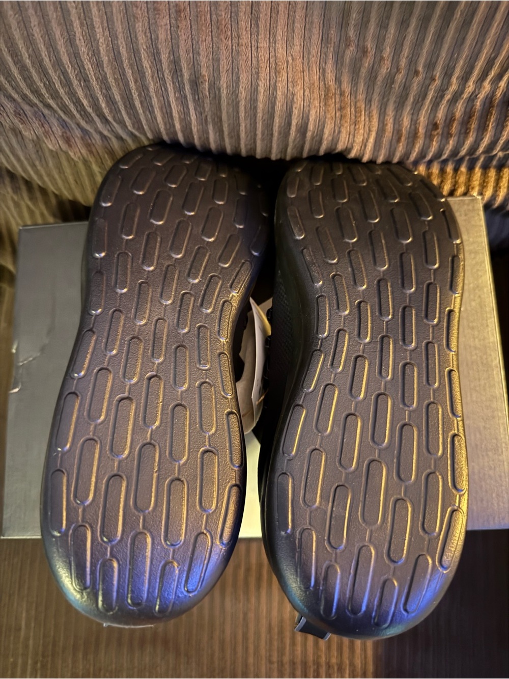 adidas Men’s Black Slip-On Knit Sneakers - Picture 2 of 3